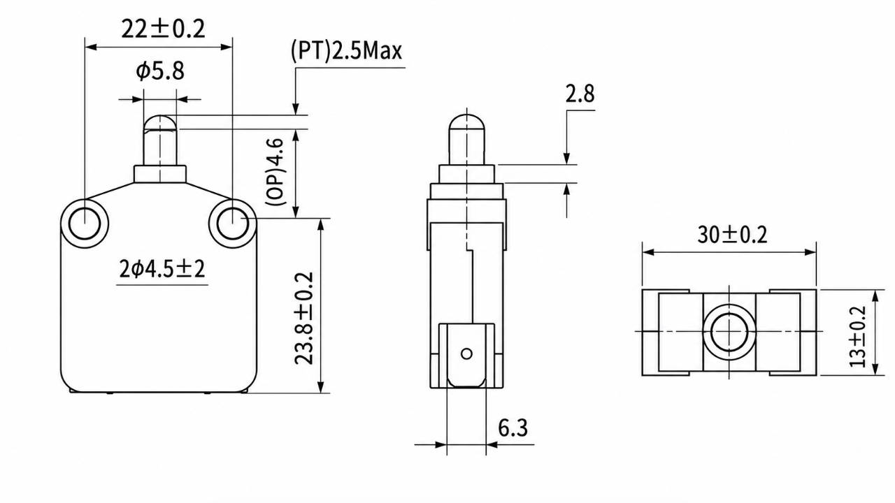 LXW20-11 Outline and Mounting Dimensions Drawing