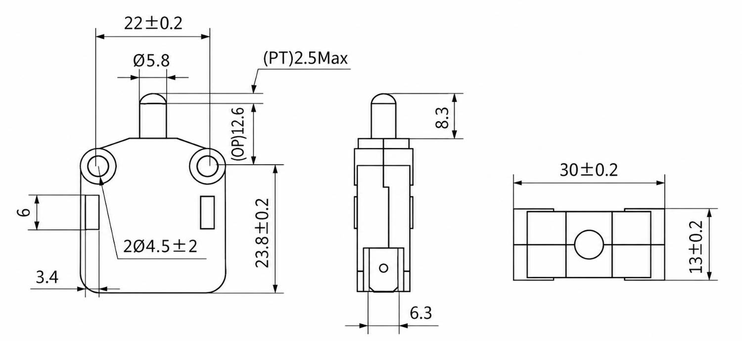 LXW20-11M Old Version Outline and Mounting Dimensions Drawing