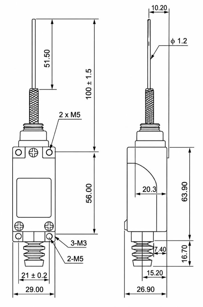 TZ-8169 Installation and Mounting Dimensions Drawing