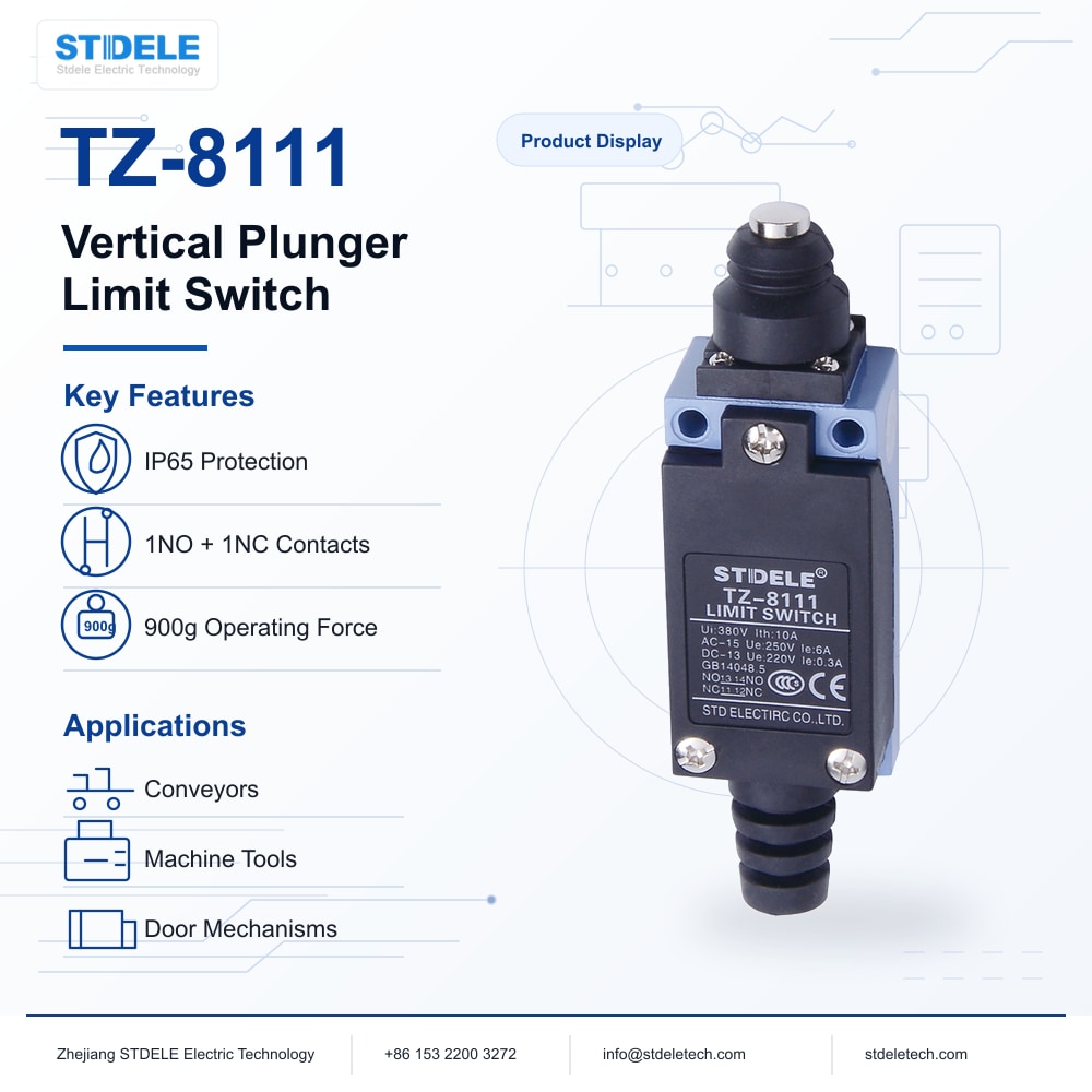TZ-8111 Vertical Plunger Limit Switch Product Poster