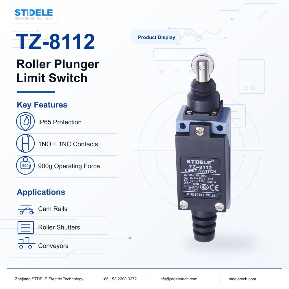 TZ-8112 Roller Plunger Limit Switch Product Poster