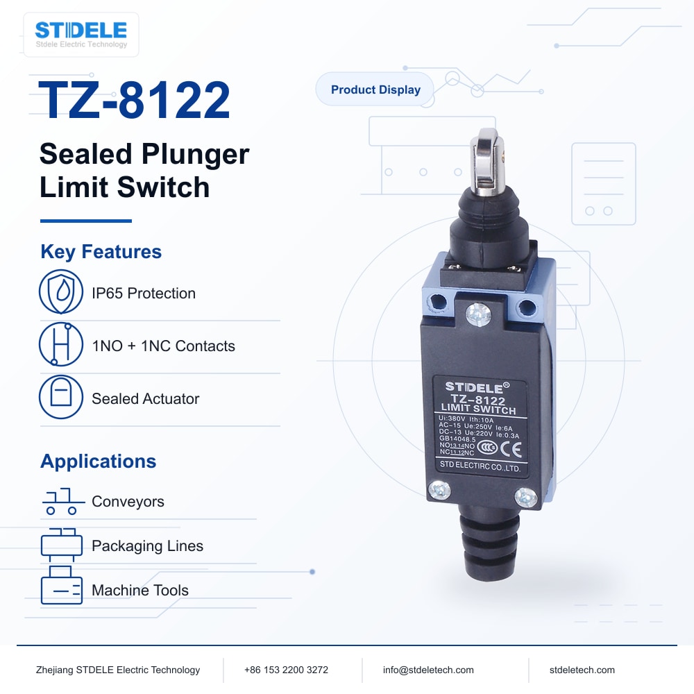 TZ-8122 Sealed Plunger Limit Switch Product Poster