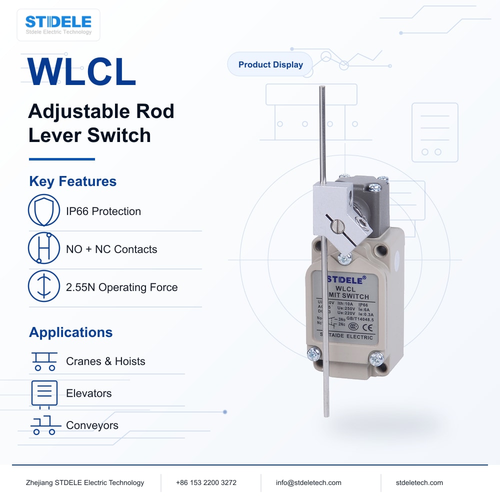 WLCL Adjustable Rod Lever Limit Switch Product Poster